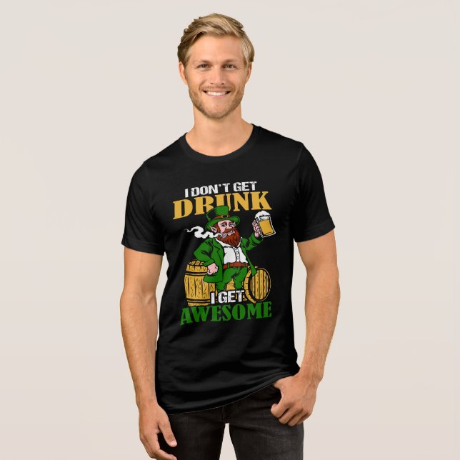 Lustige St. Patrick's Day Herren Tri-Blend Shirt (Vorderseite voll)