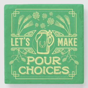 Lustige St. Patrick's Day Irische Bier-Auswahl Steinuntersetzer