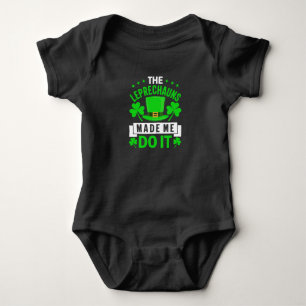 Lustige St. Patrick's Day-Wortkunst Baby Strampler