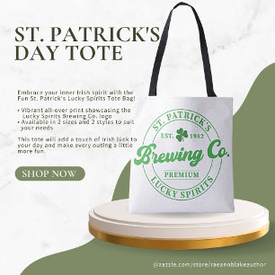 Lustige St. Patrick's Lucky Spirits-Tragetasche