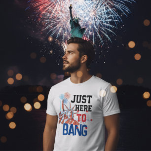 Lustige Statue of Liberty Feuerwerk Grafik zum 4.  T-Shirt