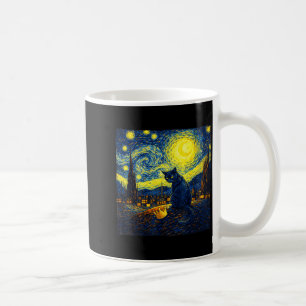 Lustige Sternennacht Van Gogh Katze Kein König für Kaffeetasse