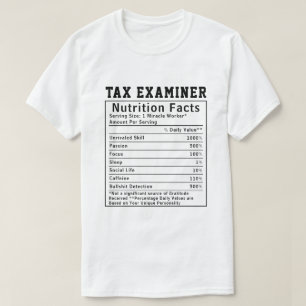 Lustige Steuerprüfer Ernährungsfakten Finanzielles T-Shirt