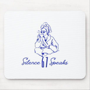 Lustige Stille Spricht 67 Minimale Line Art Kaffee Mousepad
