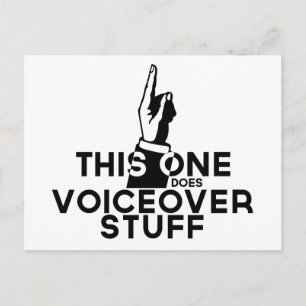 Lustige Stimme aus dem Off - Vintage Diese macht V Postkarte