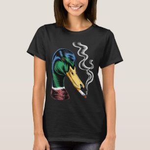 Lustige Stockente-Raucher-Zigarette-Meme T-Shirt