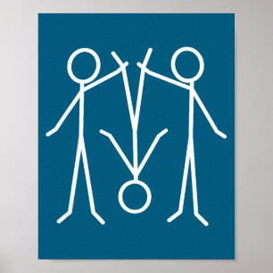 Lustige Stockfigur Poster