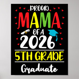 Lustige stolze Mama eines Cl von 2026 5. Klasse Ab Poster