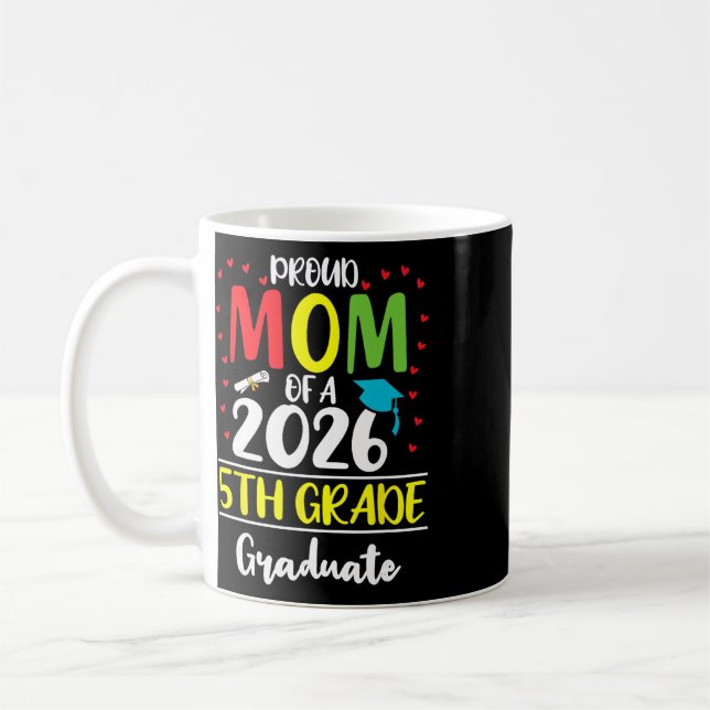 Lustige stolze Mutter eines Absolventen der Klasse Kaffeetasse (Links)