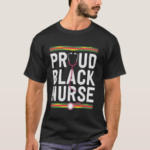 Lustige stolze schwarze Krankenschwester Schwarzer T-Shirt
