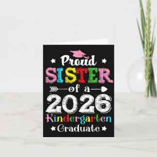 Lustige stolze Schwester einer Kindergartenklasse  Karte