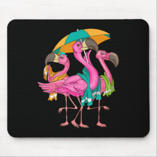 Lustige Strandflamingos mit Handtüchern Cooler Som Mousepad