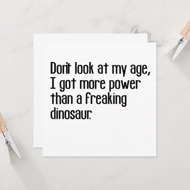 lustige, strenge Redewendungen im Alter Einladung (Vorderseite/Rückseite Beispiel)