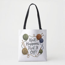 Lustige Stricktasche und Projektbag