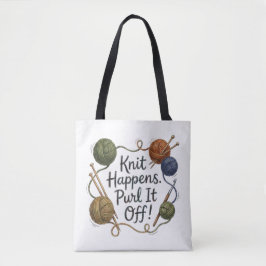Lustige Stricktasche und Projektbag