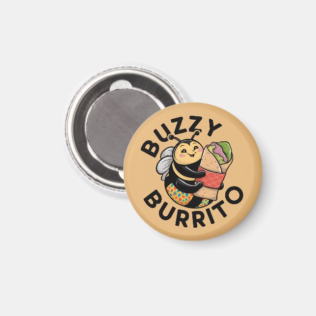 Lustige summende Burrito-Biene  Magnet (Vorderseite/Rückseite)