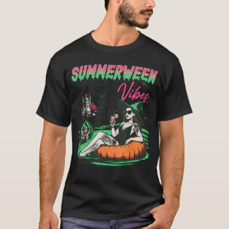 Lustige Summerween-Vibes Kürbis Gruseliger Urlaub  T-Shirt