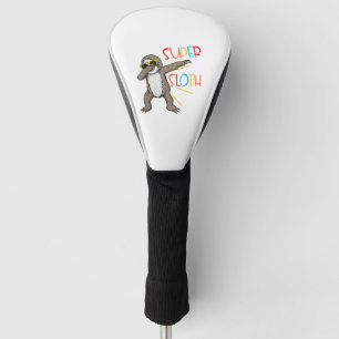 Lustige Super Faultier Superheld Dabbing Tanzbeweg Golf Headcover
