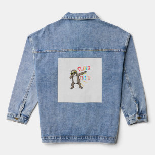 Lustige Super Faultier Superheld Dabbing Tanzbeweg Jeansjacke