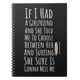 Lustige Surf-Geschenke für Männer Surfer für ihn H Notizblock