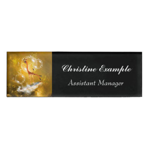 Lustige surfende Giraffe Namenschild