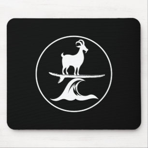 Lustige surfende Ziege Coole Kinder Bauernhof Tier Mousepad