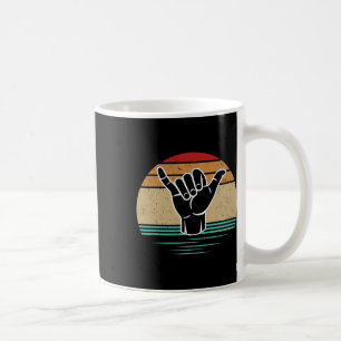 Lustige Surfer-Handgeste Shaka Vintage Retro Surfe Kaffeetasse