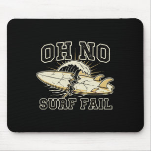 Lustige Surfer-Unfall-Surfboard-Grafik Mousepad