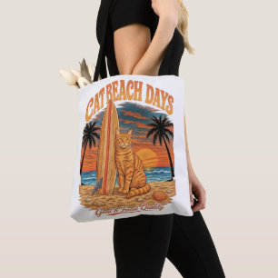 Lustige Surfkatze Strandtage Geschenk für Katzenli