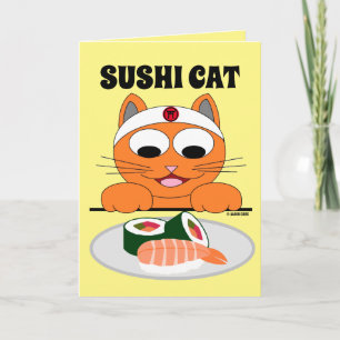 Lustige Sushi-Katz-Geburtstagskarte  Karte