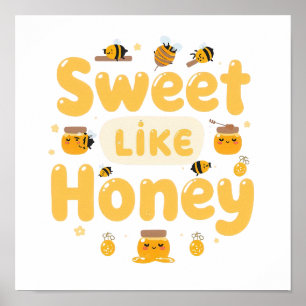 Lustige "Süß wie Honig" Hummel Poster
