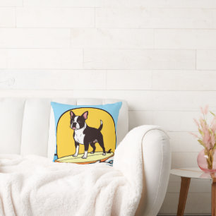 Lustige süße Boston-Terrier-Heim-Wurfkissen Kissen