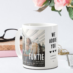 Lustige Süße FUNTIE 2 Foto Tante Weihnachten Kaffeetasse
