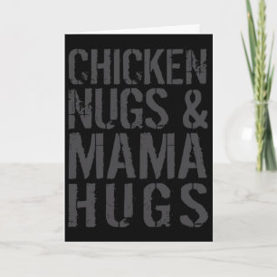 Lustige süße Hühner-Mama-Grafik für Nugget-Liebhab Karte