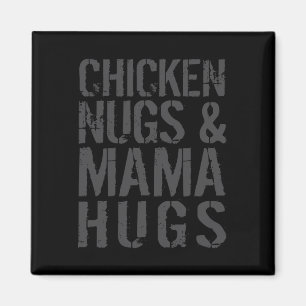 Lustige süße Hühner-Mama-Grafik für Nugget-Liebhab Magnet