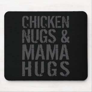 Lustige süße Hühner-Mama-Grafik für Nugget-Liebhab Mousepad