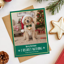 Lustige süße Hunde-Foto-Weihnachts-Feiertags-Postk