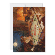 Lustige süße Hunde spielen ein Brettspiel Postkart