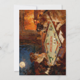Lustige süße Hunde spielen ein Brettspiel Postkart Feiertagskarte