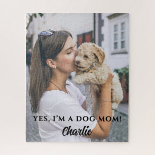 Lustige süße individuelle Hundemutter Ein Foto.Nam Puzzle