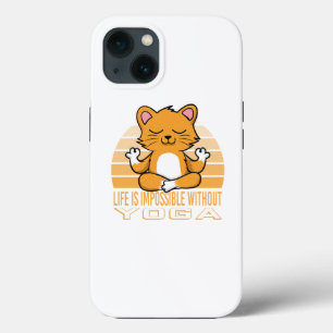 Lustige süße Katze beim Yoga. Lustige Yoga-Zitate Case-Mate iPhone Hülle