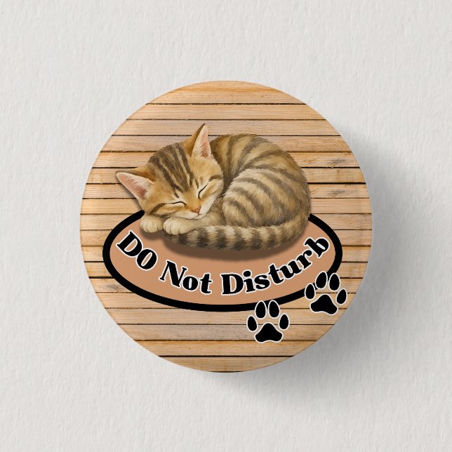 Lustige süße Katze  Button (Vorderseite)