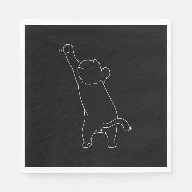 Lustige süße Katze   Serviette (Vorderseite)