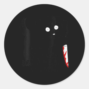Lustige süße Kawaii gruselige Halloween schwarze H Runder Aufkleber