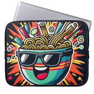 Lustige süße Nudel-Cartoon-Ramen-Schüssel Laptopschutzhülle
