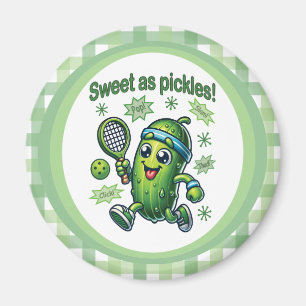 Lustige süße Pickles Pickleball Magnet
