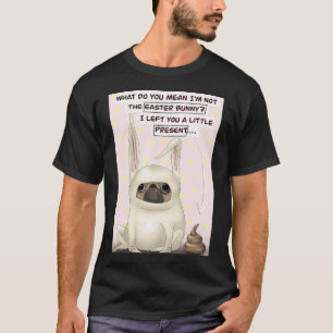 Lustige süße rosa Mops-Osterhase-Illustration, Spa T-Shirt