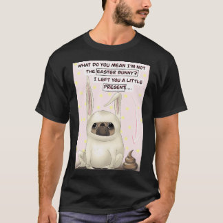 Lustige süße rosa Mops-Osterhase-Illustration, Spa T-Shirt