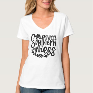 Lustige süße südliche verrückte Wortkunst T-Shirt