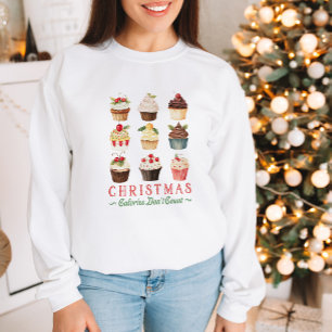 Lustige Süße Vintage Süße Cupcakes Weihnachten Sweatshirt